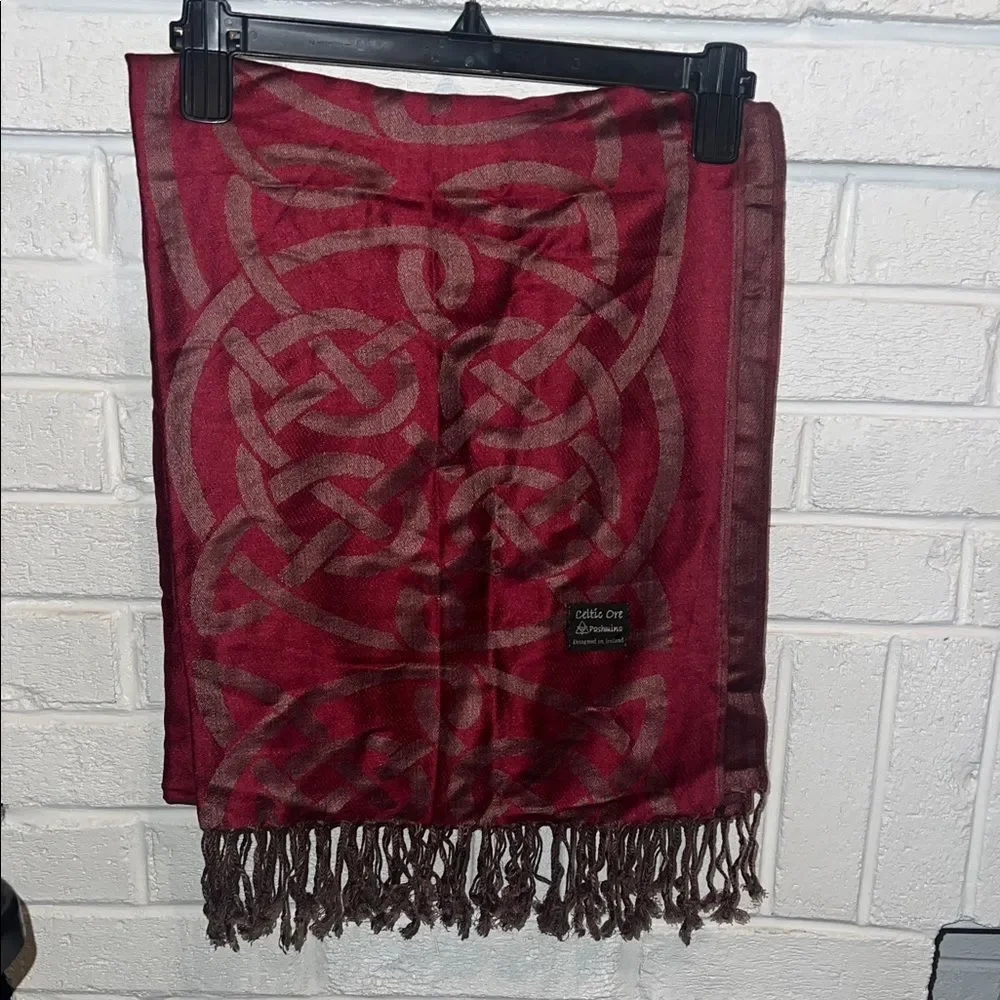Pashmina Burgundy and Brown Scarf